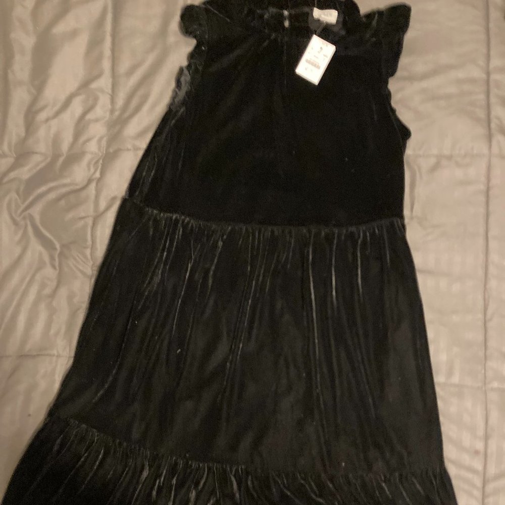 JCREW BLACK VELVET DRESS